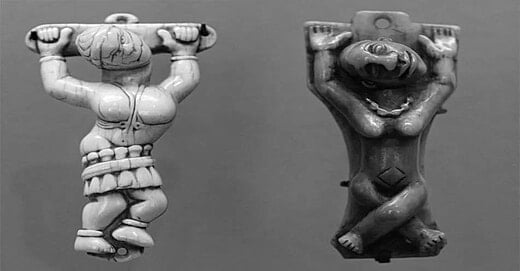 Pendants with a feminine Christ that may represent the martyrdom of Kimpa Vita