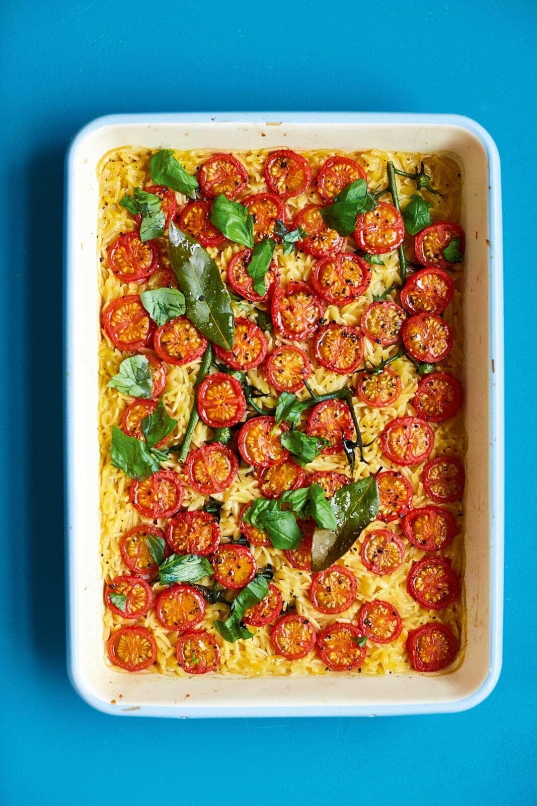 All-in-One Roasted Tomato and Bay Orzo with Black Pepper